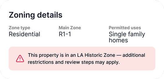 Personalized zoning reports in seconds, not days